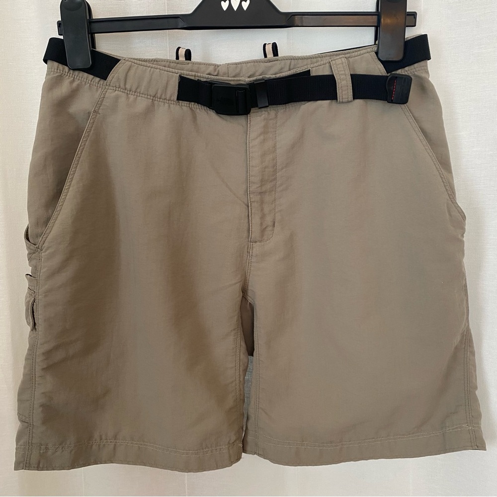THE NORTH FACE Women’s Nylon Belted Grey Khaki Shorts Sz Medium